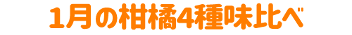 1月の柑橘4種味比べ
